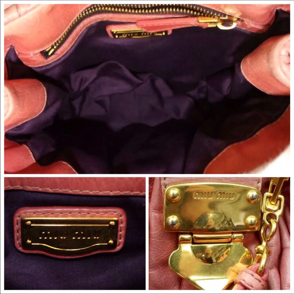 Auth Miu Miu Matelasse 2-Way Handbag Shoulder Bag - image 4